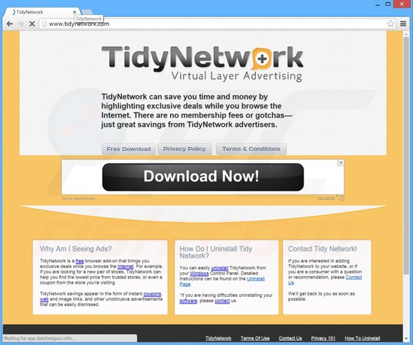 Logiciel de publicité tidynetwork 