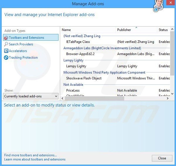Suppression des publicités Coupon Alert dans Internet Explorer étape 2