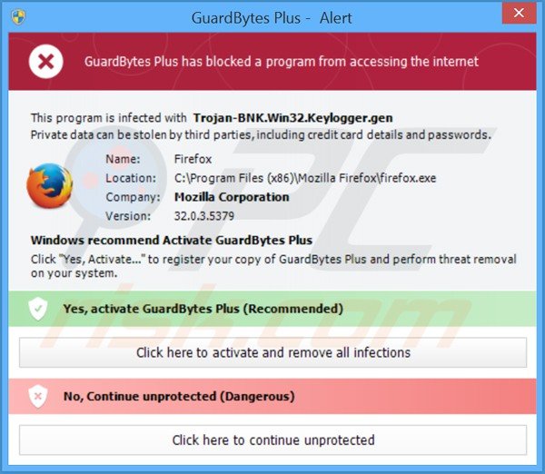 guardbytes plus bloquant l'exécution des programmes installés