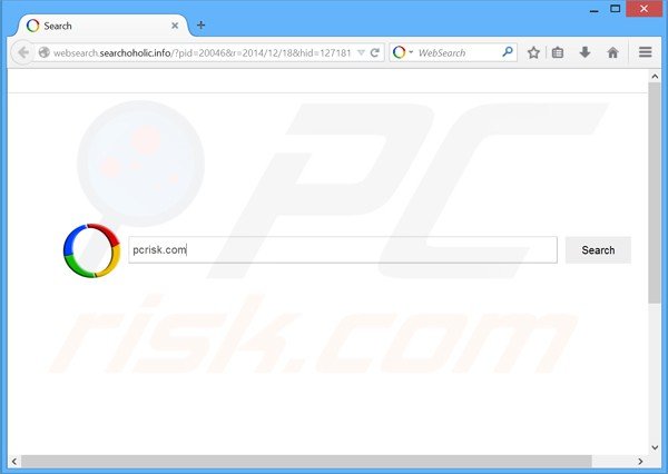Pirate de navigateur websearch.searchoholic.info 