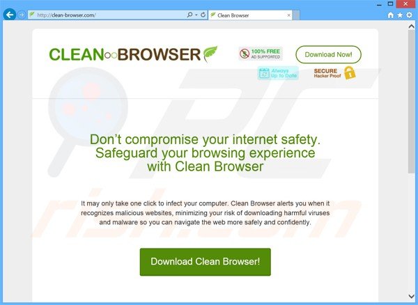 Logiciel de publicité principal clean browser