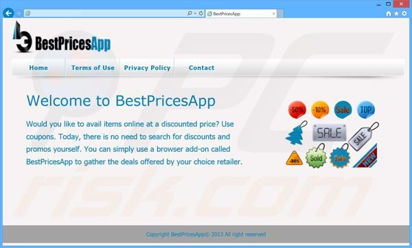 Logiciel de publicité BestPricesApp