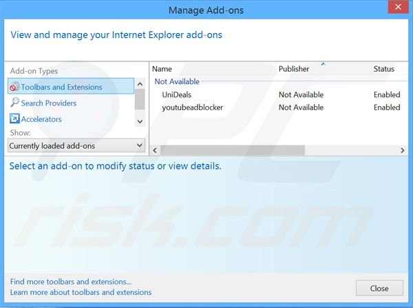 Suppression des publicités BetterDeals dans Internet Explorer étape 2