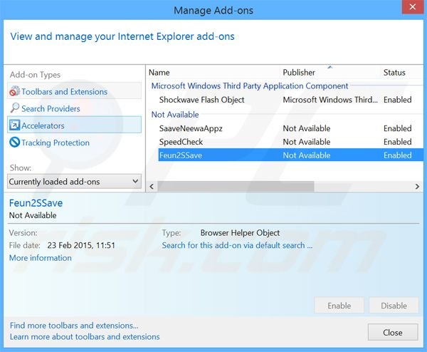 Suppression des publicités DownSave dans Internet Explorer étape 2