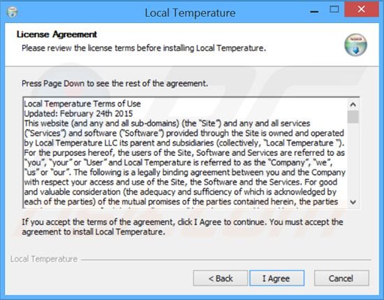 Configuration de l'installateur Local Temperature 