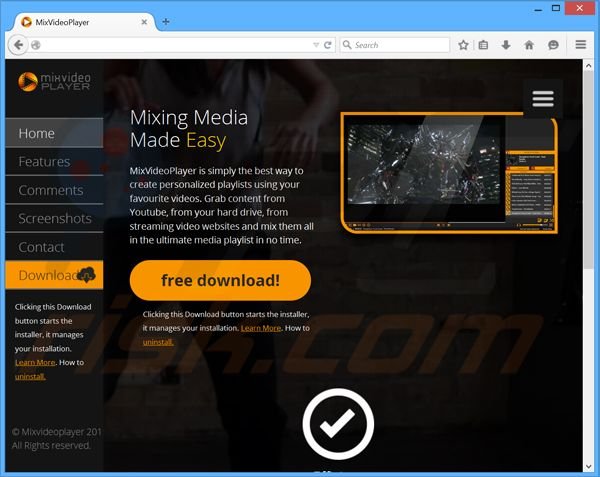 Logiciel de publicité MixVideoPlayer