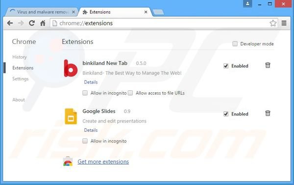 Suppression des publicités S5Mark dans Google Chrome étape 2