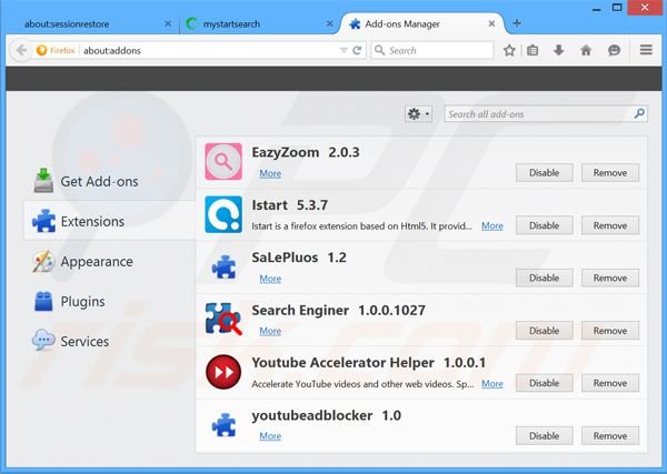 Suppression des publicités CPU Miner dans Mozilla Firefox étape 2