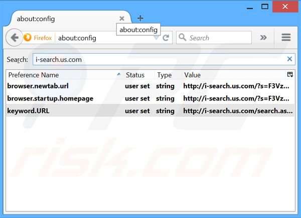 Suppression du moteur de recherche par défaut d'i-search.us.com dans Mozilla Firefox 