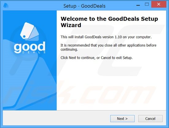 Installation du configurateur utilisé dans la distribution du logiciel de publicité GoodDeals 