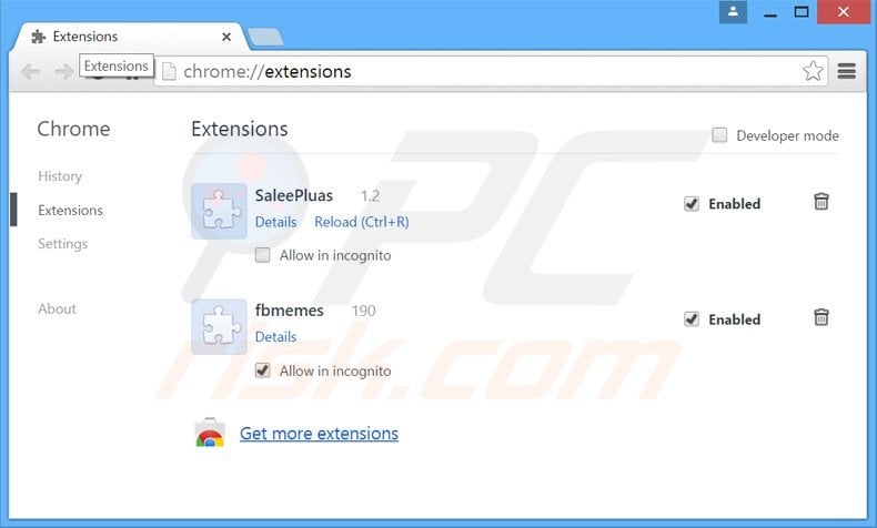Suppression des extensions reliées à jogostempo dans Google Chrome 