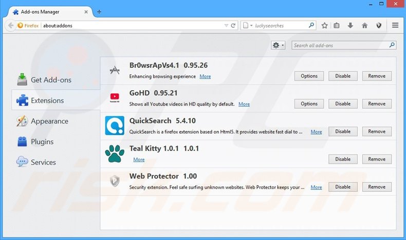 Suppression du logiciel de publicité relié à WeatherBug dans Mozilla Firefox étape 2