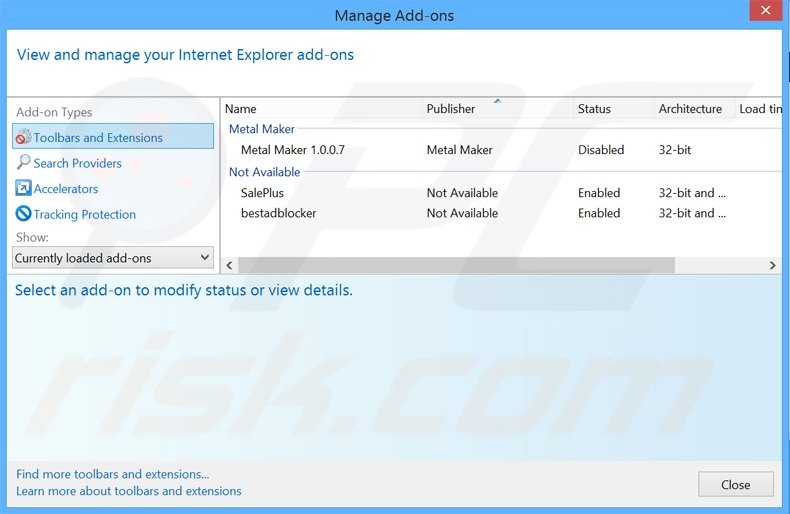 Suppression des publicités WindApp dans Internet Explorer étape 2