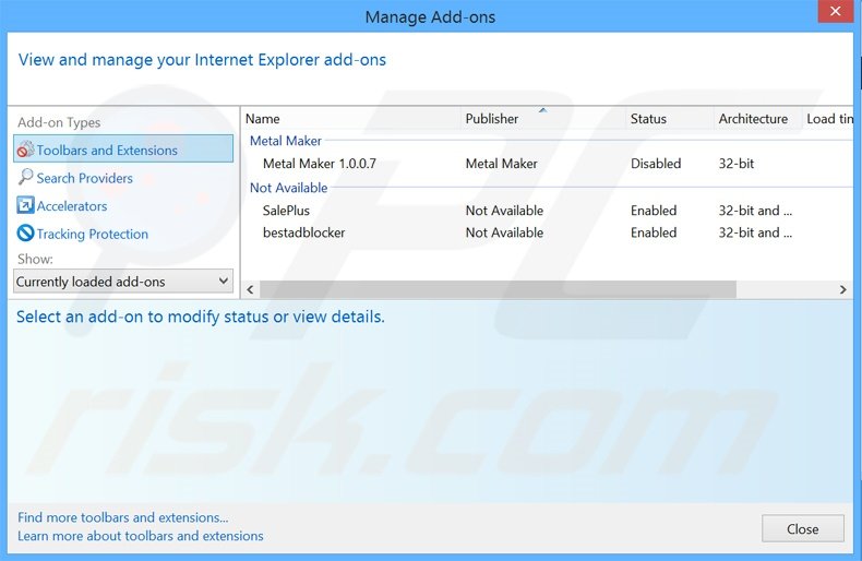 Suppression des publicités WindApp dans Internet Explorer étape 2