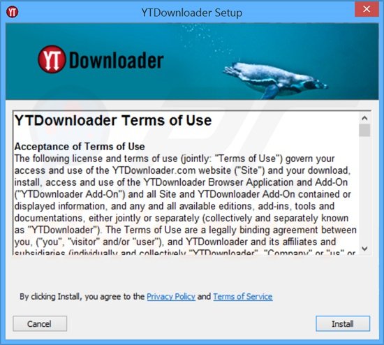 Installateur d'YTDownloader 