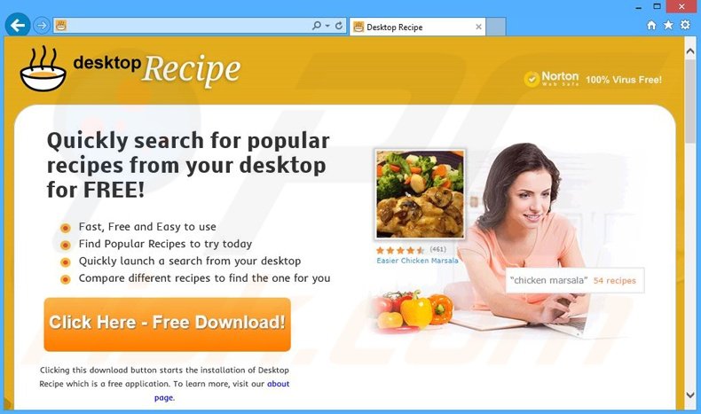 Logiciel de publicité Desktop Recipe 