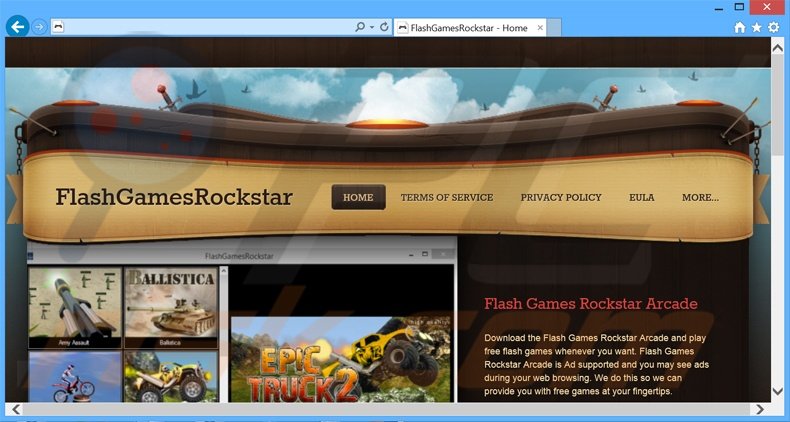 Logiciel de publicité FlashGamesRockstar