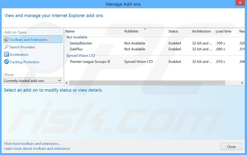Suppression des publicités Offers4U dans Internet Explorer étape 2