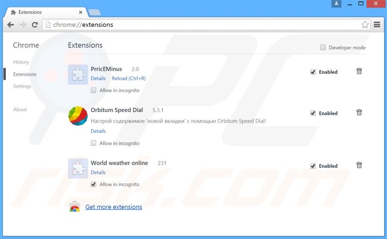 Suppression des publicités ShopSmart dans Google Chrome étape 2