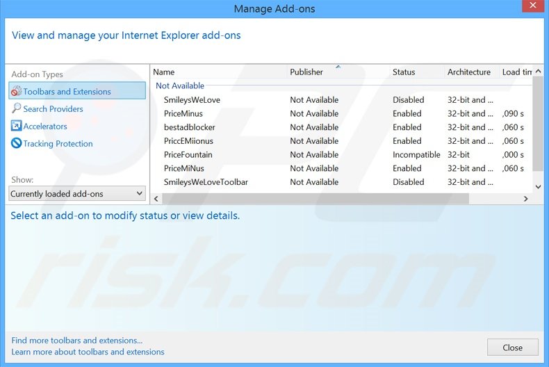 Suppression des publicités WordFly dans Internet Explorer étape 2