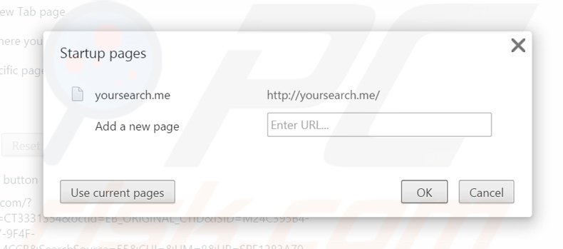 Suppression de la page d'accueil de yousearch.me dans Google Chrome 