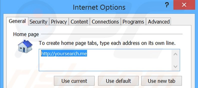 Suppression de la page d'accueil de yousearch.me dans Internet Explorer