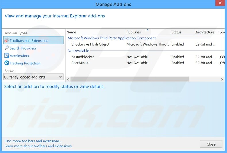 Suppression des publicités DNS Unlocker dans Internet Explorer étape 2