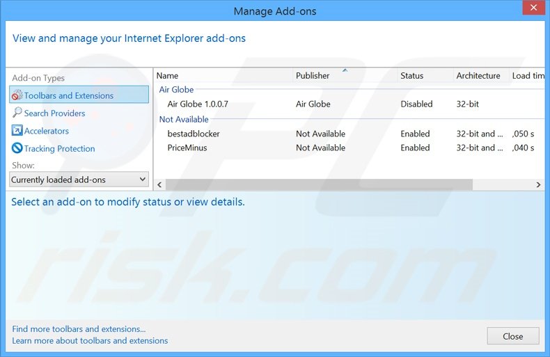 Suppression des publicités dotdo dans Internet Explorer étape 2