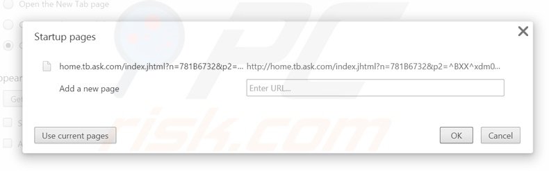 Suppression de la page d'accueil de home.tb.ask.com dans Google Chrome