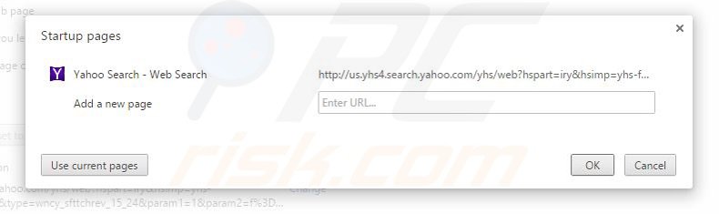 Suppression de la page d'accueil de yhs4.search.yahoo.com dans Google Chrome 