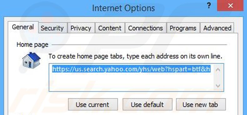 Suppression de la page d'accueil de ByteFence dans Internet Explorer 
