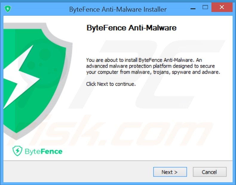 Configuration de l,installation de l'application ByteFence 