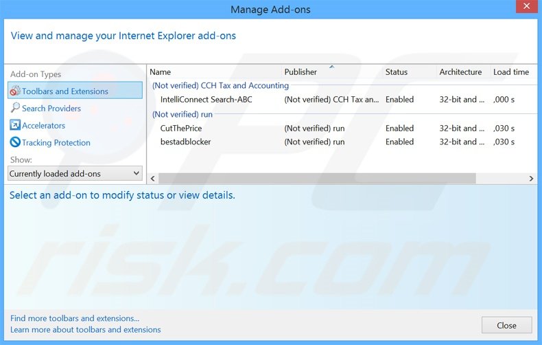 Suppression des publicités WebDiscover dans Internet Explorer étape 2