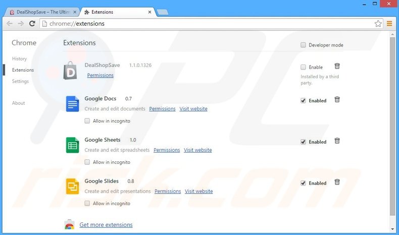 Suppression des publicités eoRezo dans Google Chrome étape 2