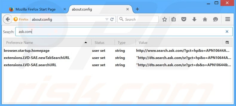 Removing search.ask.com from Mozilla Firefox default search engine