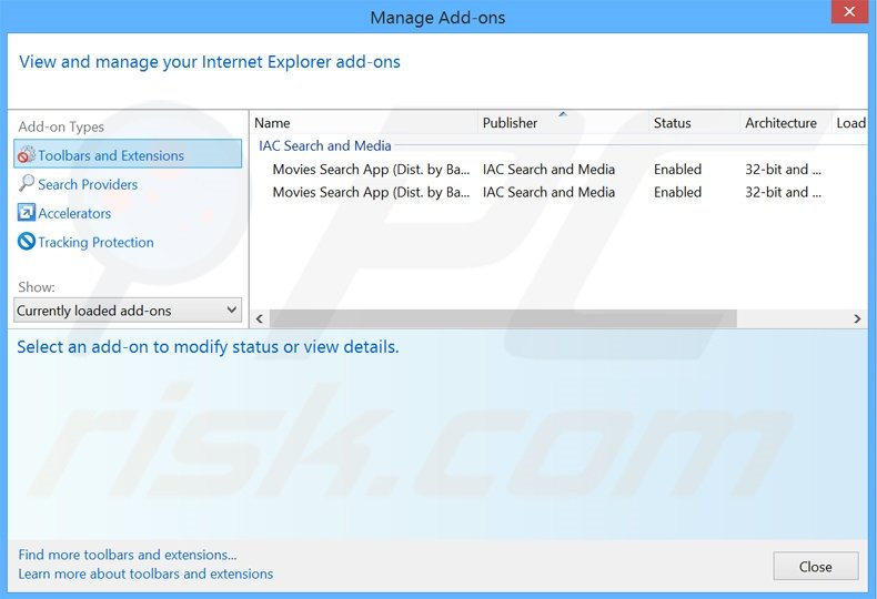 Suppression des extensions reliées à search.ask.com dans Internet Explorer 