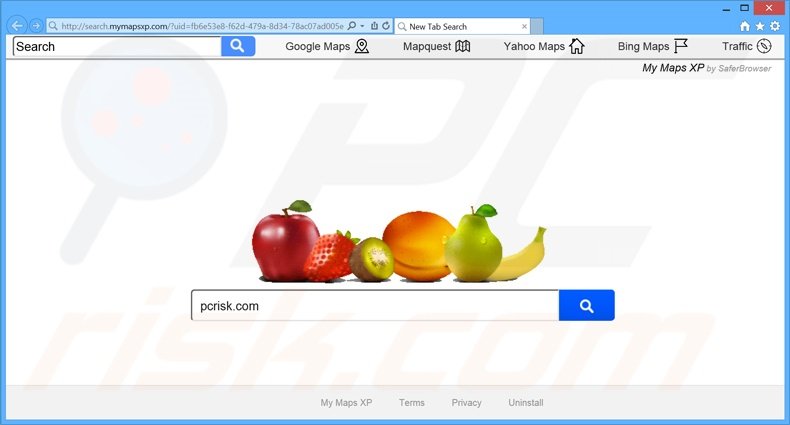 Pirate de navigateur search.mymapsxp.com 