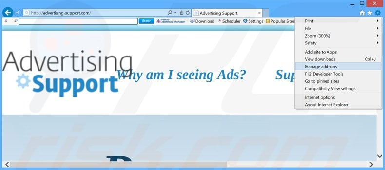 Suppression des publicités Provider dans Internet Explorer étape 1