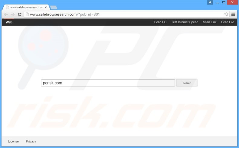 Pirate de navigateur safebrowsesearch.com 