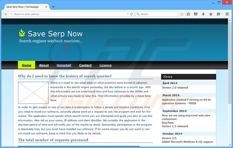 Logiciel de publicité Save Serp Now 