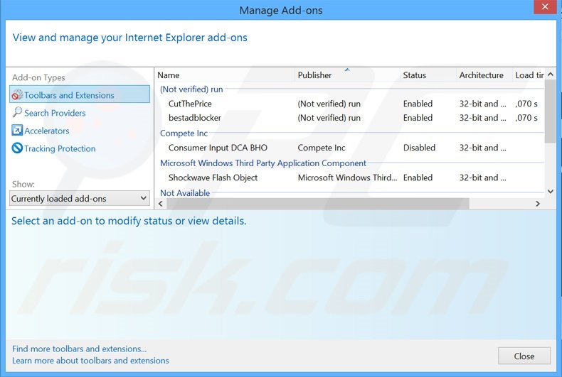 Suppression des publicités Surf Speed Monitor dans Internet Explorer étape 2