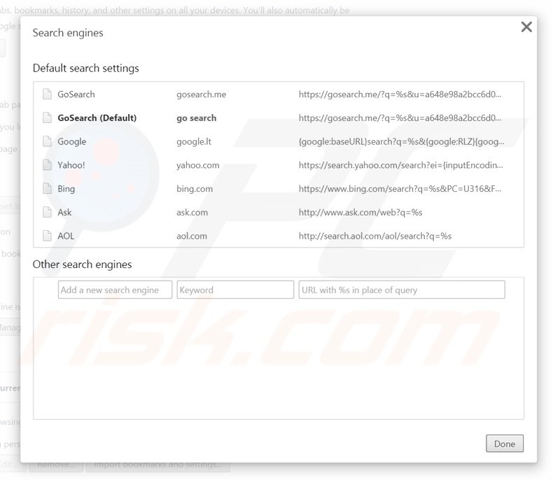 Suppression du moteur de recherche par défaut de zwiiky.com dans Google Chrome 