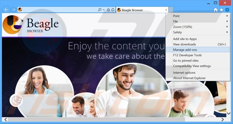 Suppression des publicités BeagleBrowser dans Internet Explorer étape 1