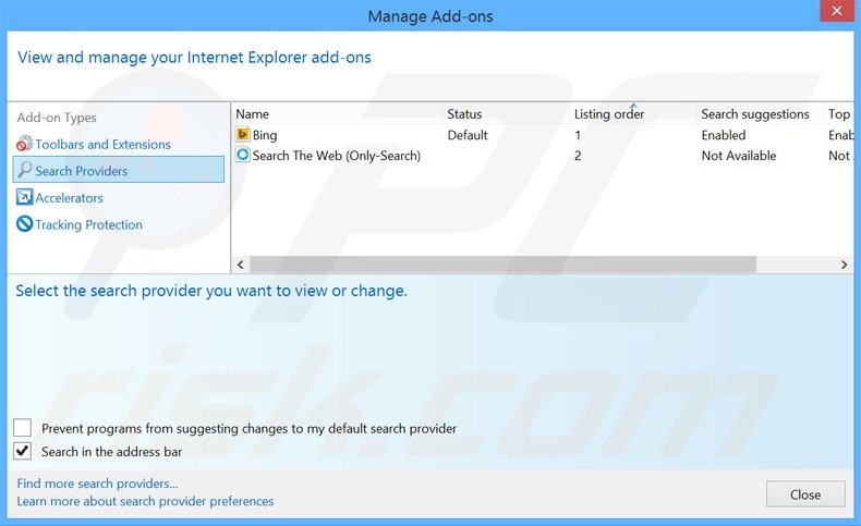 Suppression du moteur de recherche par défaut de mystart.dealwifi.com dans Internet Explorer 