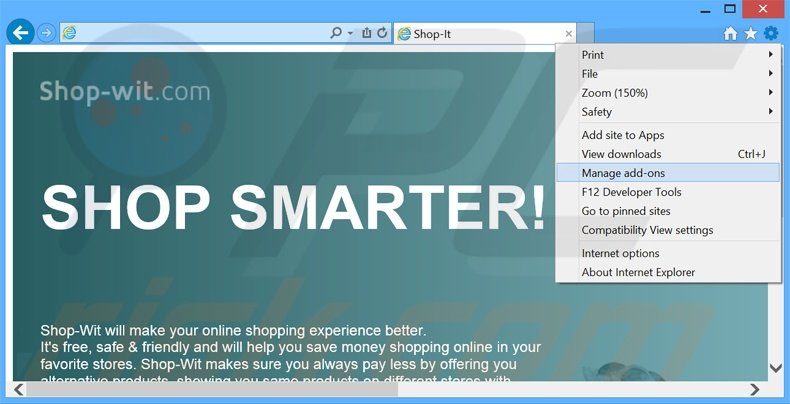 Suppression des publicités KrShop dans Internet Explorer étape 1