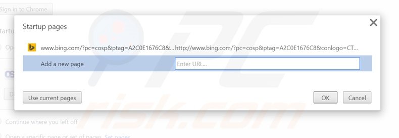 Suppression de la page d'accueil de MyOneSearch.net dans Google Chrome 