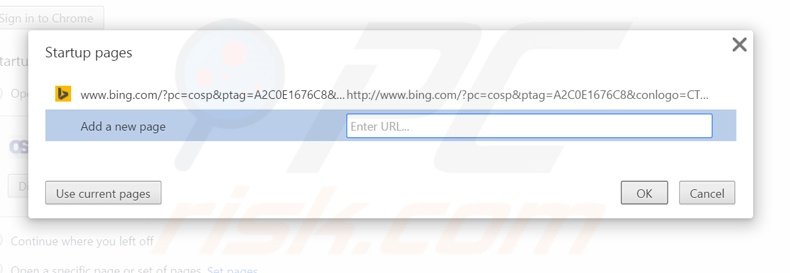 Suppression de la page d'accueil de MyOneSearch.net dans Google Chrome 