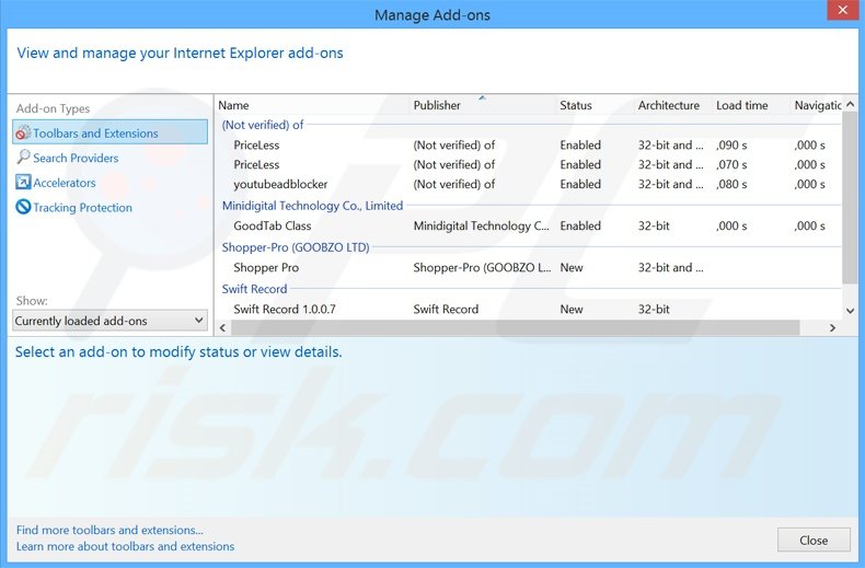 Suppression des extensions reliées à plusnetwork.com dans Internet Explorer 