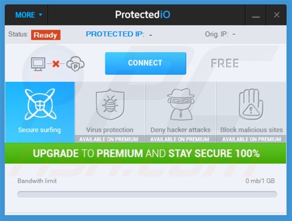 Application ProtectedIO piratant le navigateur