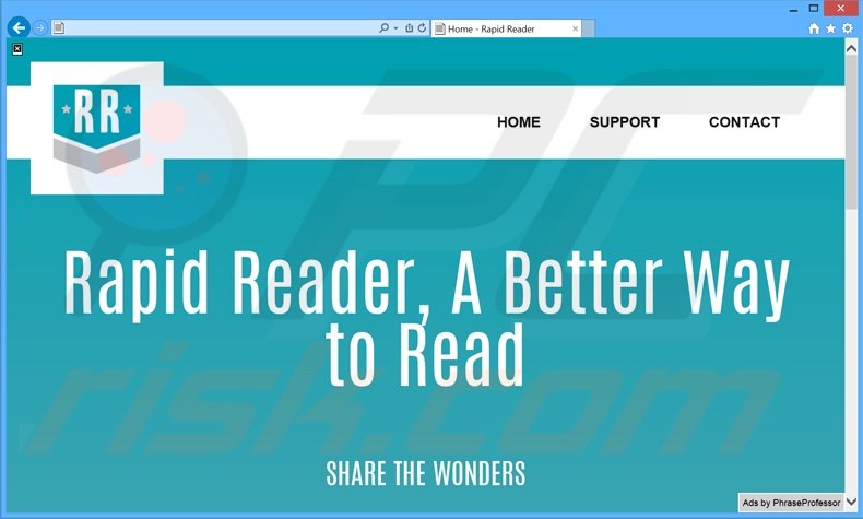 Logiciel de publicité RapidReader 